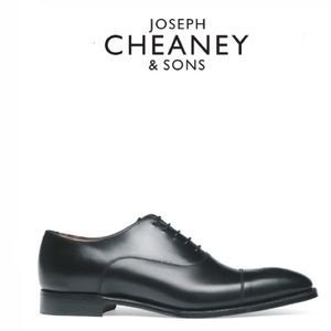 EUC Joseph Cheaney & Sons Cambridge Oxford in Black Calf Leather | Leather Sole